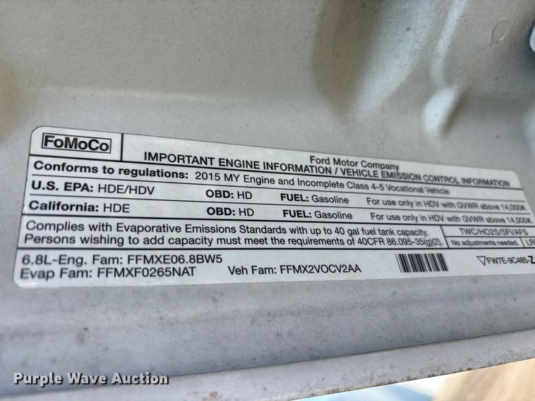 image for item YA3072 2015 Ford F450 Super Duty bucket truck