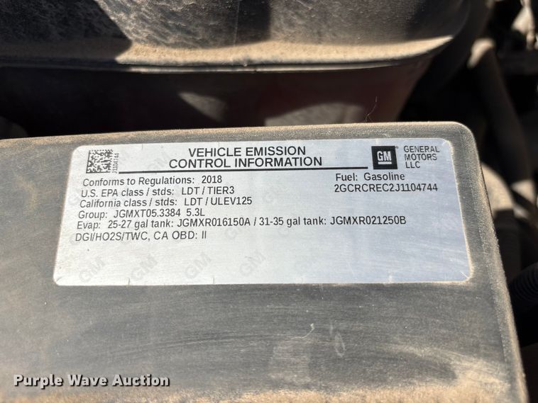 image for item DO5202 2018 Chevrolet Silverado 1500 LS Crew Cab pickup truck