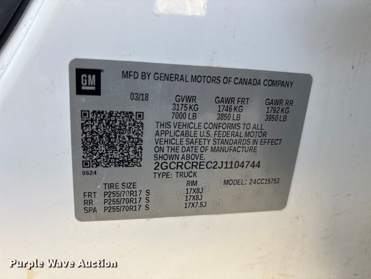 image for item DO5202 2018 Chevrolet Silverado 1500 LS Crew Cab pickup truck