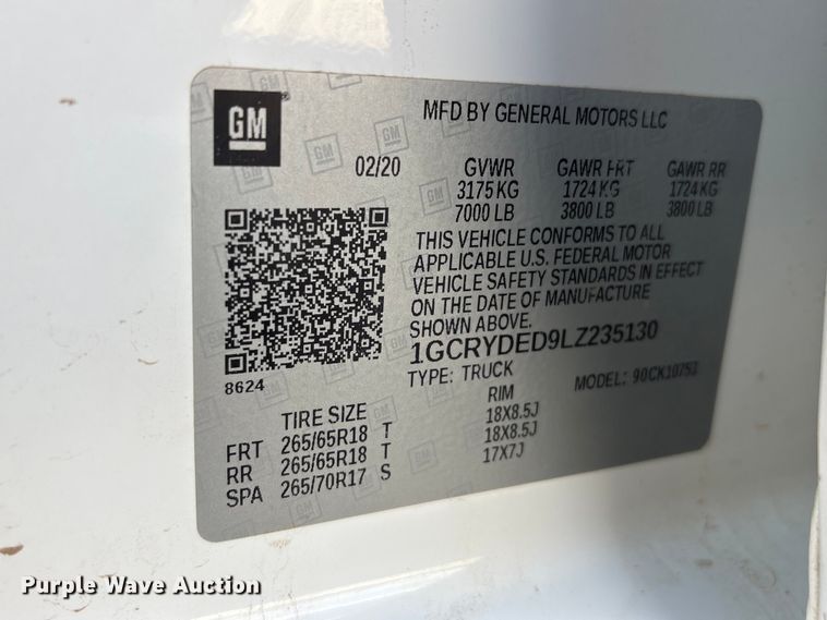 image for item DO5206 2020 Chevrolet Silverado 1500 Crew Cab pickup truck