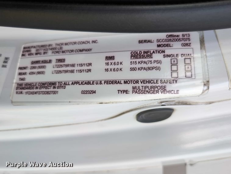 image for item DT1756 2013 Ford F450 RV