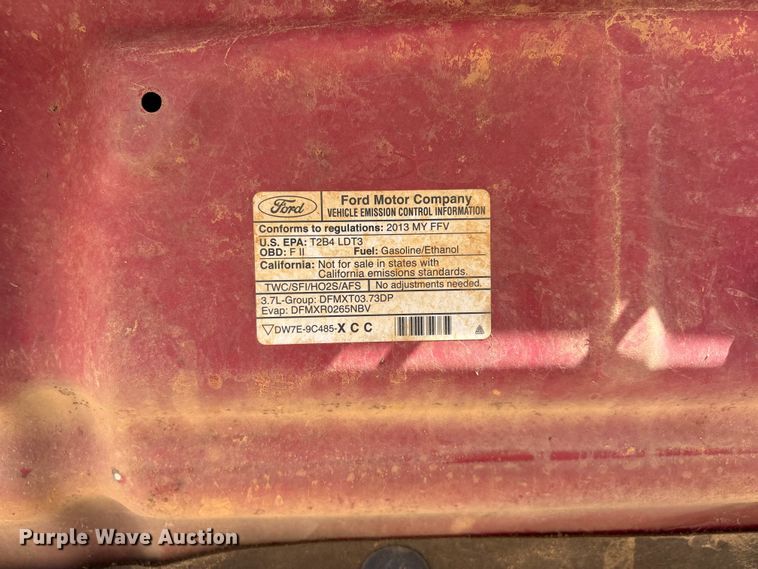 image for item DV4307 2013 Ford F150 Ext. Cab pickup truck