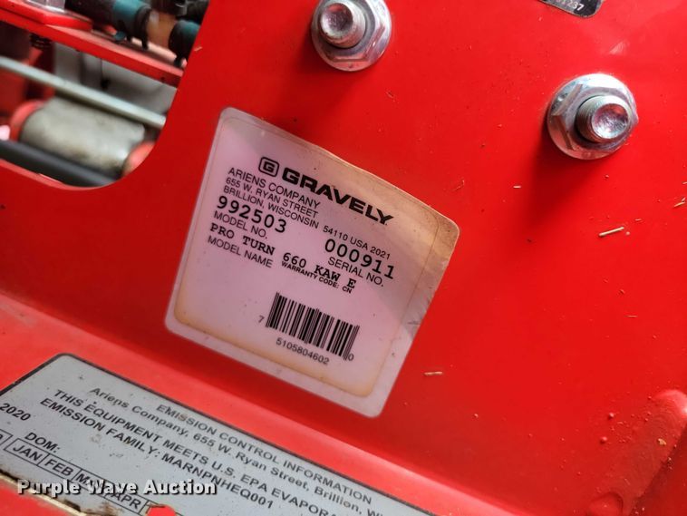 image for item DZ7106 2024 Gravely Pro Turn 660 ZTR lawn mower