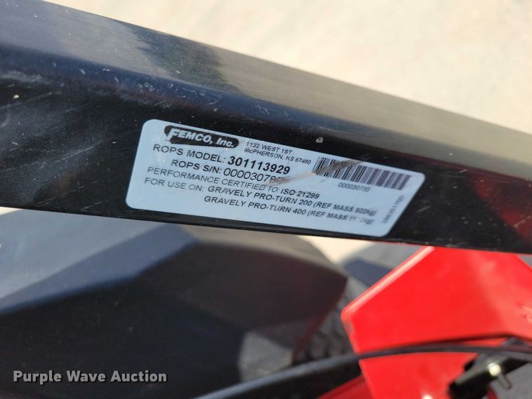 image for item DZ7108 2021 Gravely Pro Turn 260 ZTR lawn mower