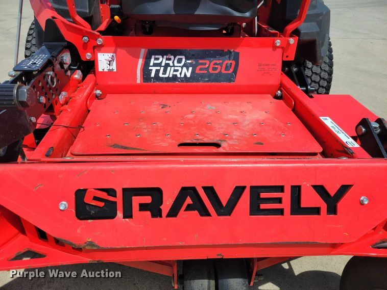 image for item DZ7108 2021 Gravely Pro Turn 260 ZTR lawn mower