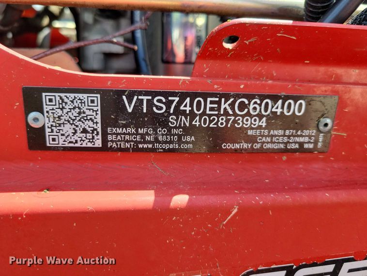 image for item DZ7109 eXmark S series ZTR lawn mower