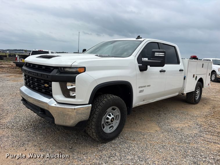 image for item ED5243 2021 Chevrolet Silverado 2500HD Crew Cab utility bed pickup truck