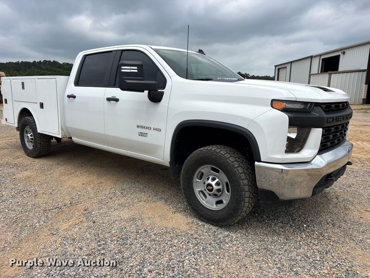 image for item ED5243 2021 Chevrolet Silverado 2500HD Crew Cab utility bed pickup truck