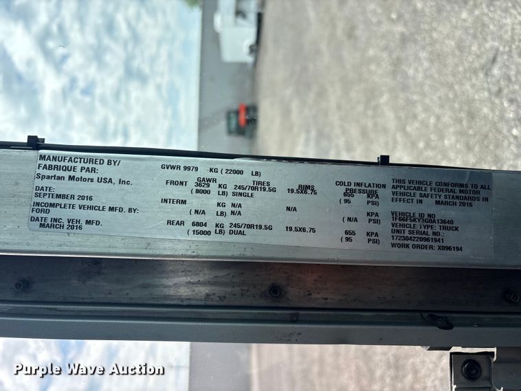 image for item EG9039 2016 Ford F59 delivery truck
