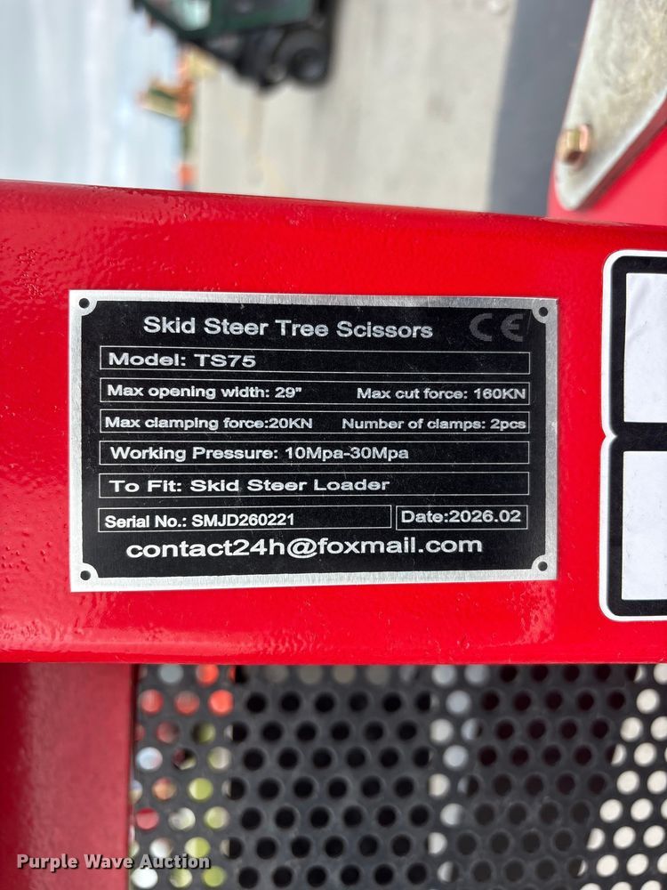 image for item EI5827 2026 Giyi TS75 Skid steer tree shear