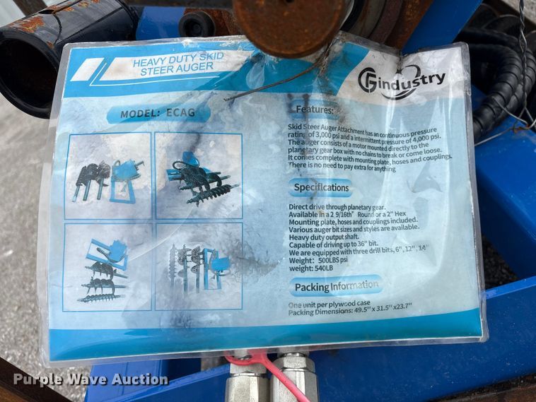 image for item EI5829 2026 AGT SSECAG-Y skid steer auger