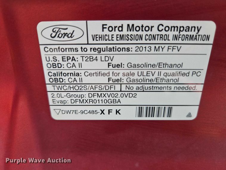 image for item EO7279 2013 Ford Focus Passenger Vehicle
