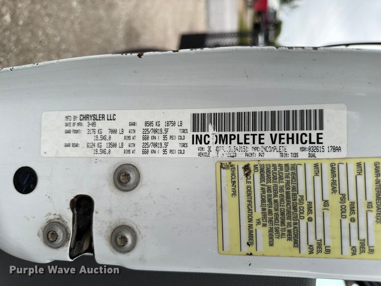 image for item ER0495 2009 Dodge Ram 5500 bucket truck