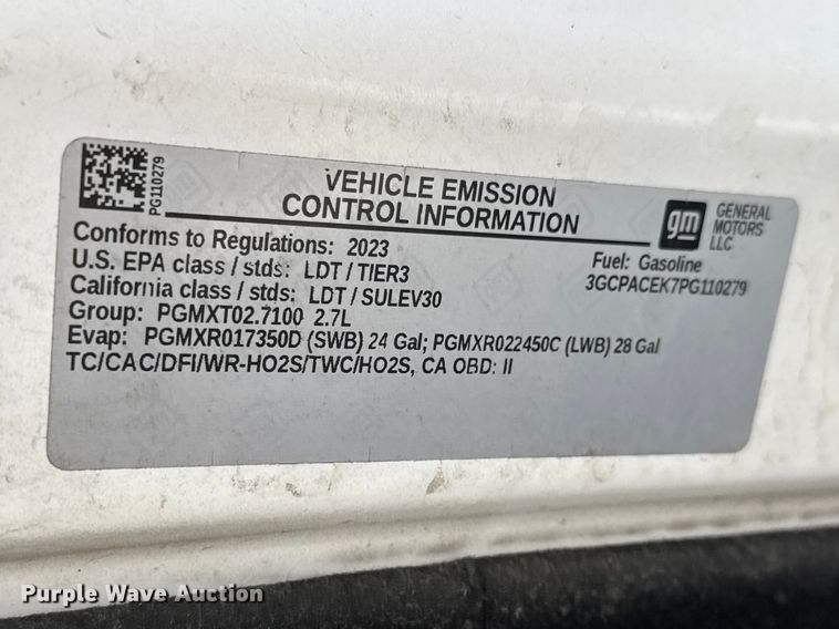 image for item ET1907 2023 Chevrolet Silverado 1500 Crew Cab pickup truck