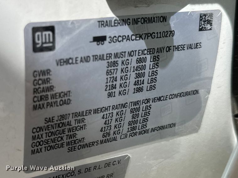 image for item ET1907 2023 Chevrolet Silverado 1500 Crew Cab pickup truck