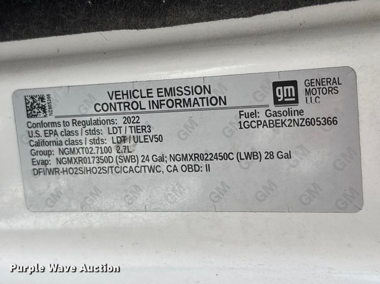 image for item ET1908 2022 Chevrolet Silverado 1500 Crew Cab pickup truck