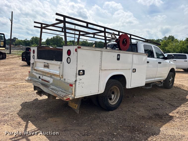 image for item ET2046 2017 RAM 3500 Crew Cab utility bed pickup truck