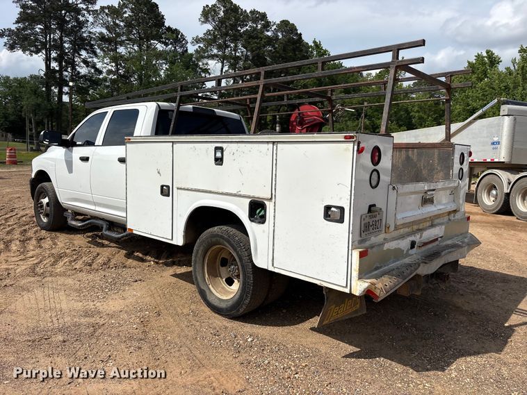 image for item ET2046 2017 RAM 3500 Crew Cab utility bed pickup truck