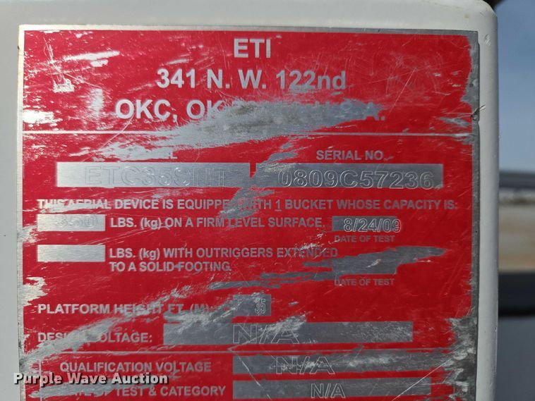 image for item ET5025 2009 Ford F450 Super Duty bucket truck