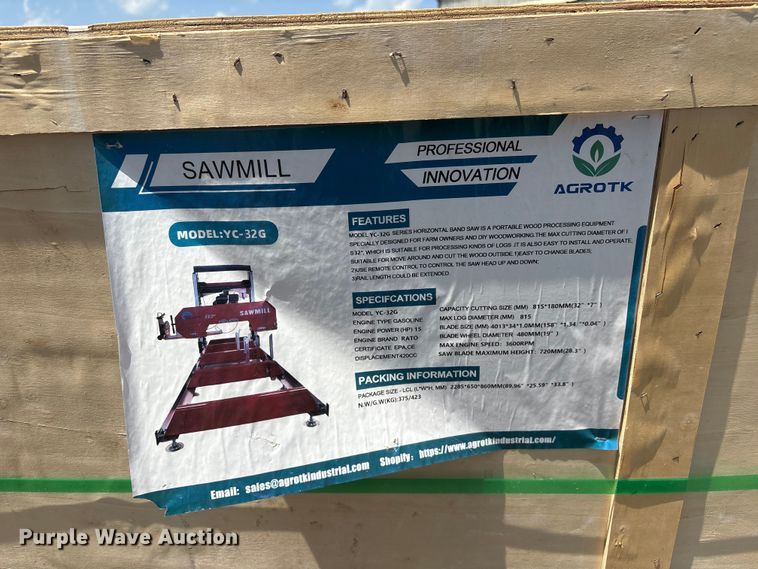 image for item EV2955 2025 AGT YC-32G sawmill
