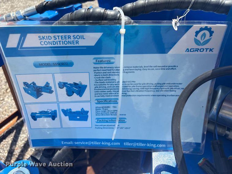 image for item EV2956 2025 Topcat SSSCR72 skid steer soil conditioner