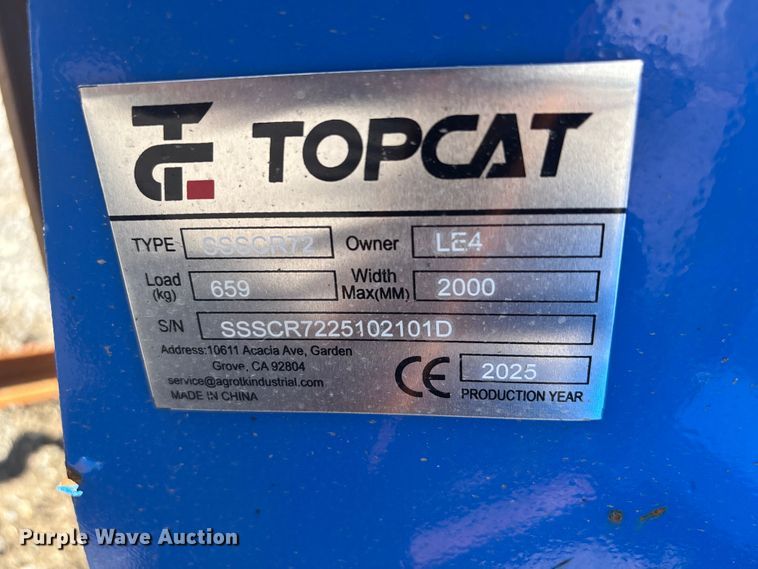 image for item EV2956 2025 Topcat SSSCR72 skid steer soil conditioner