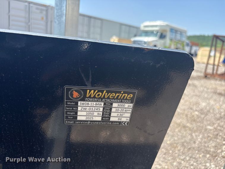image for item EV2957 2025 Wolverine SWDB-11-84W skid steer dozer blade