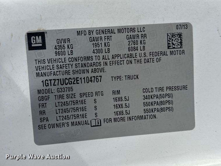 image for item EV2967 2014 GMC Savana van