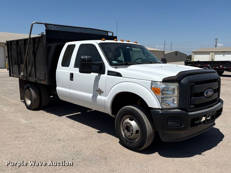 image for item EW0058 2012 Ford F350 Super Duty Ext. Cab dump bed pickup truck