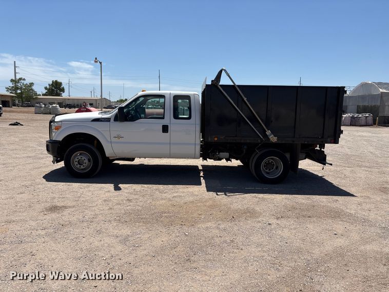 image for item EW0058 2012 Ford F350 Super Duty Ext. Cab dump bed pickup truck