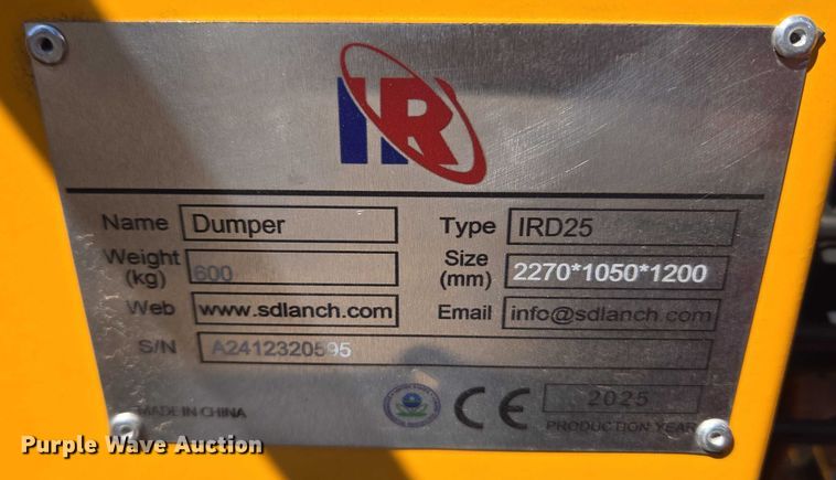 image for item EW0094 2025 IR IRD25 Dumper track carrier