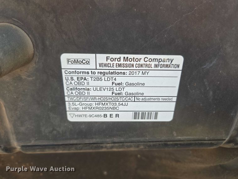 image for item EW0103 2017 Ford F150 Crew Cab pickup truck