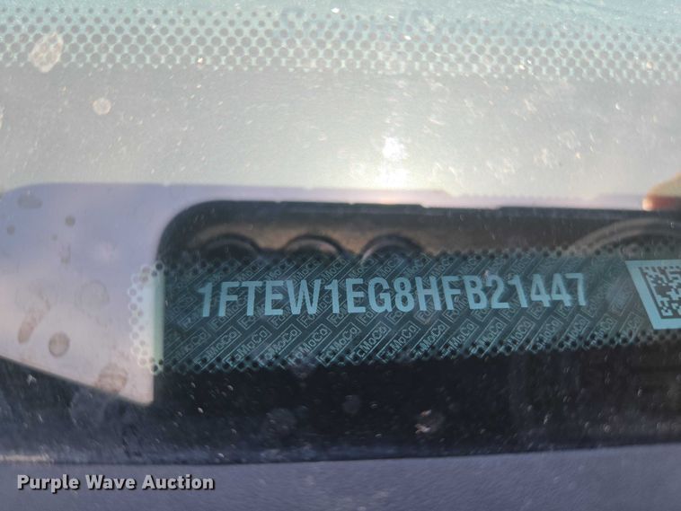 image for item EW0103 2017 Ford F150 Crew Cab pickup truck