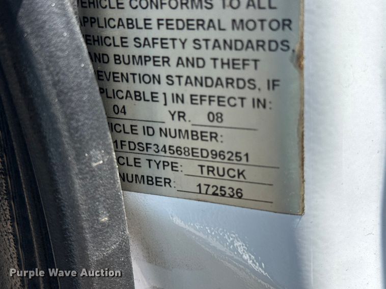 image for item EW4510 2008 Ford F350 Super Duty flatbed pickup truck
