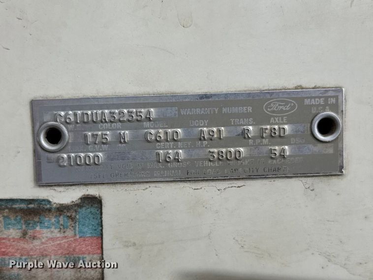image for item FB7348 1967 Ford C610D rollback truck