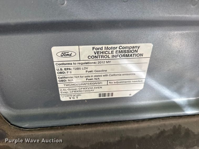 image for item FB7356 2012 Ford Fusion 