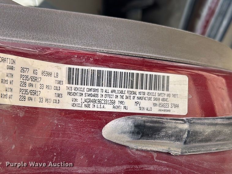 image for item FB7376 2006 Jeep Grand Cherokee SUV