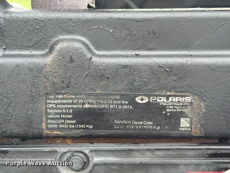 image for item FB8151 2017 Polaris Ranger utility vehicle