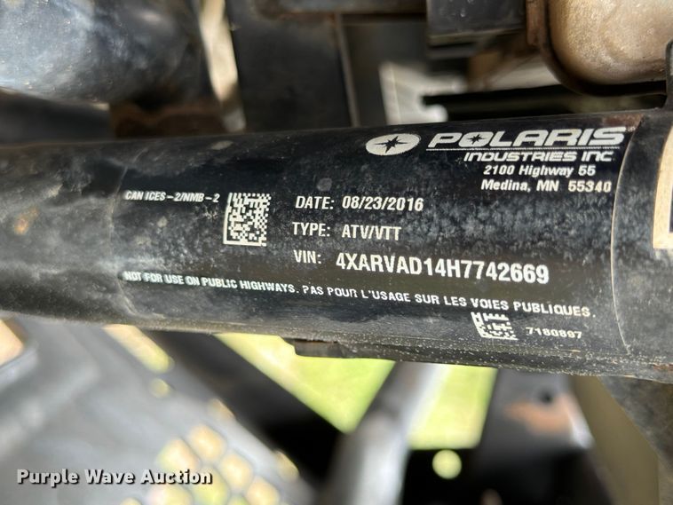 image for item FB8151 2017 Polaris Ranger utility vehicle