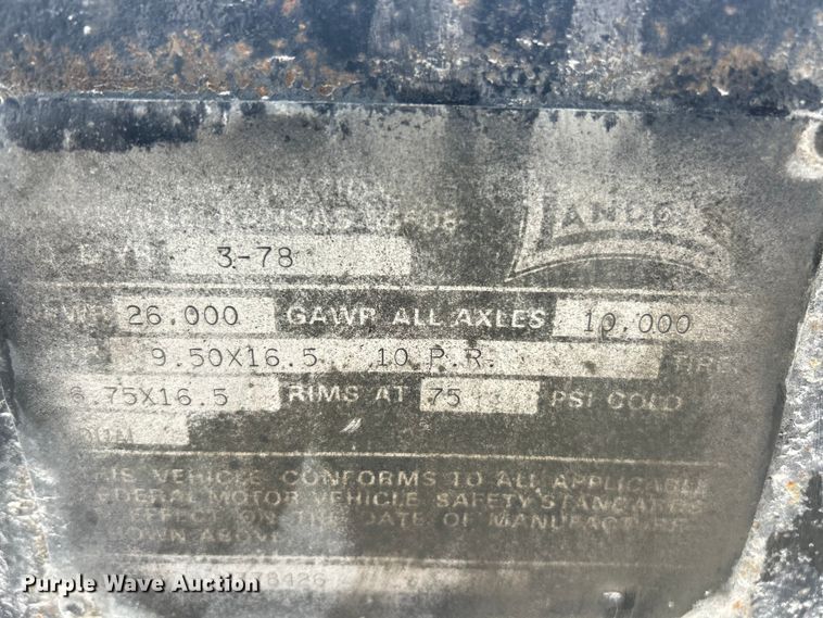 image for item FC2568 1978 Landoll equipment trailer