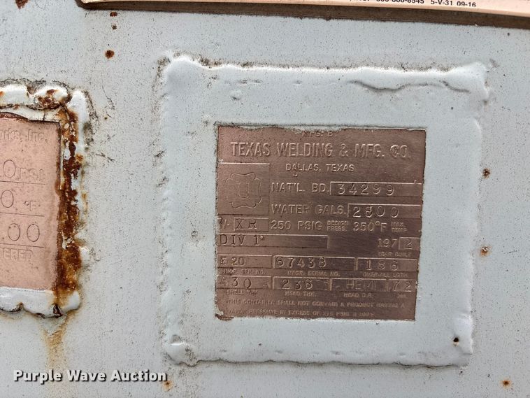 image for item FC4622 Texas Welding Manufacturing tank