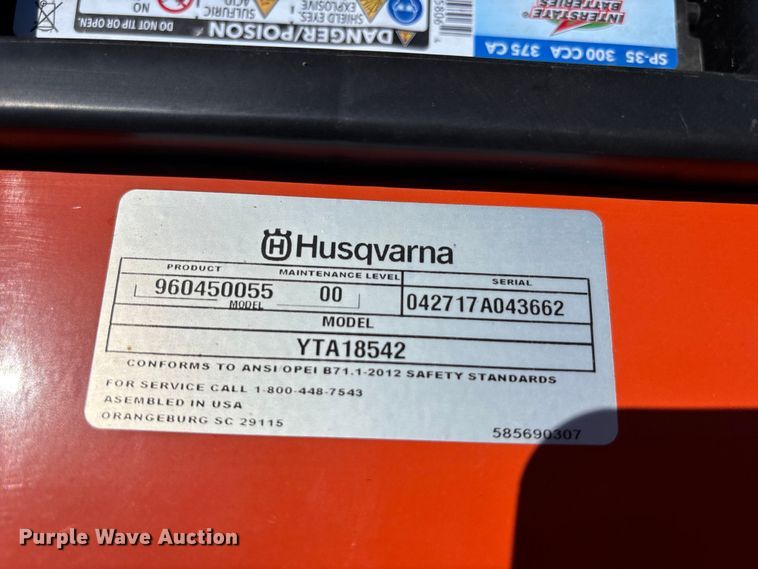 image for item FC4651 Husqvarna YTA 18542 lawn mower