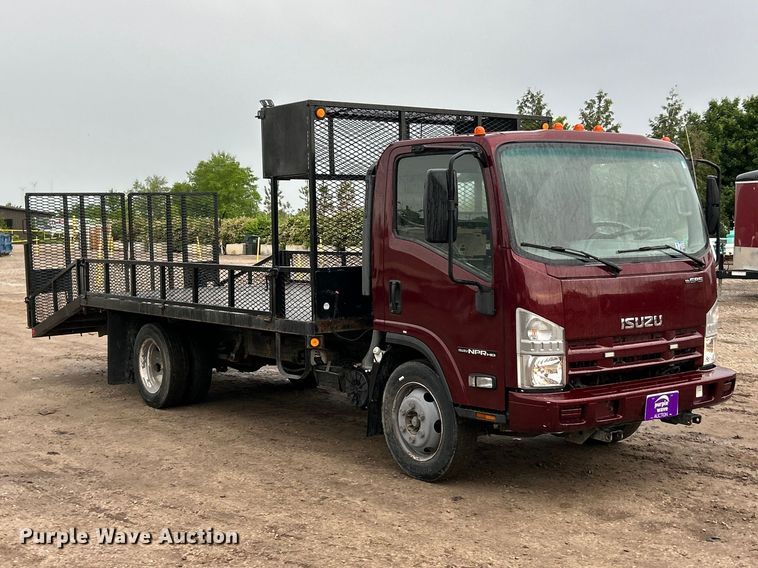 image for item FC5472 2015 Isuzu NPR HD flatbed truck