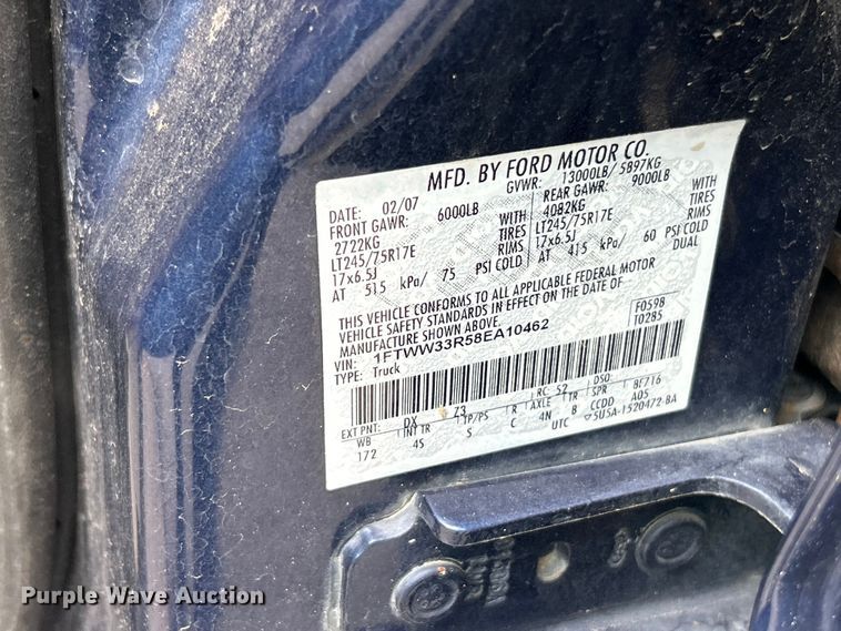 image for item FC5499 2008 Ford F350 Super Duty Crew Cab pickup truck