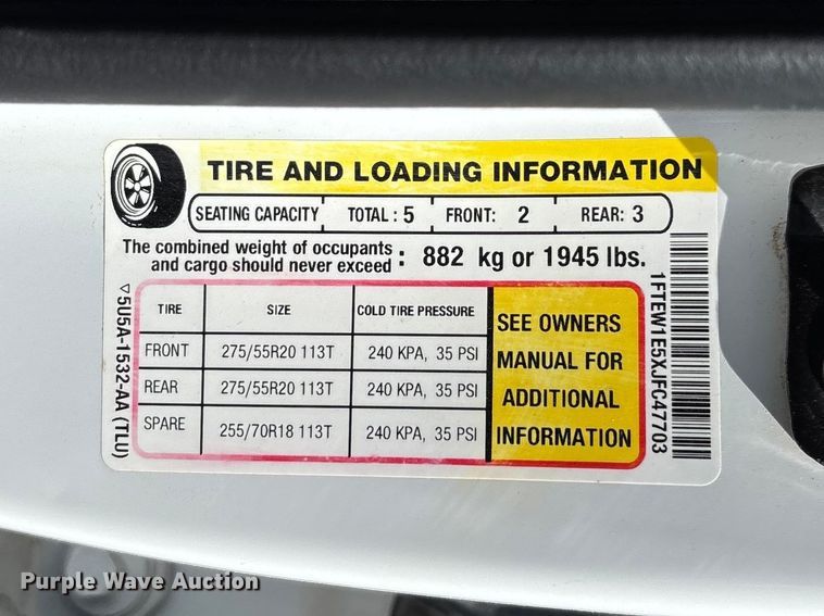 image for item FC5584 2018 Ford F150 Crew Cab pickup truck