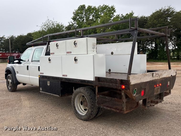 image for item FG0333 2013 Ford F450 Super Duty XL Crew Cab flatbed truck