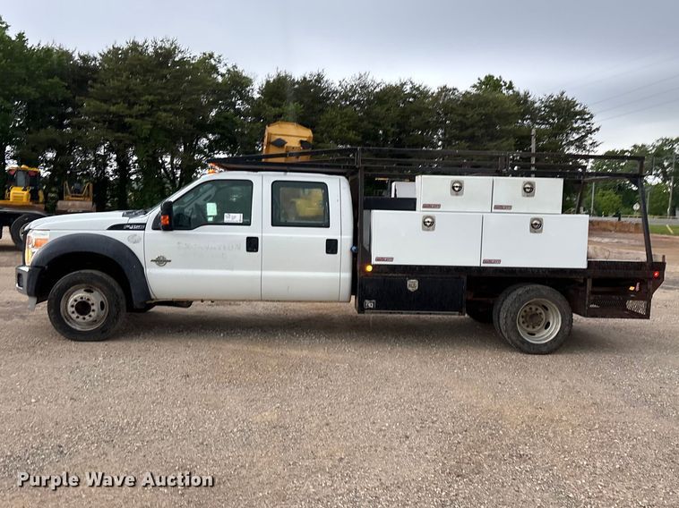 image for item FG0333 2013 Ford F450 Super Duty XL Crew Cab flatbed truck