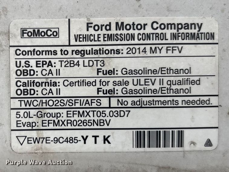 image for item FG2958 2014 Ford F150 Ext. Cab pickup truck