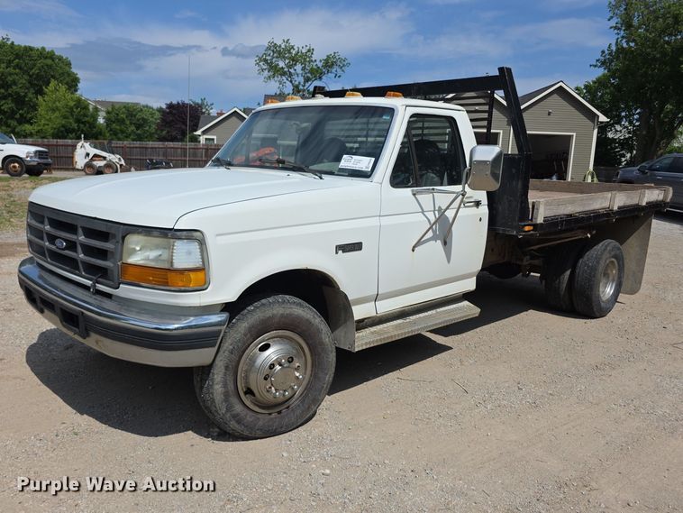 image for item FH6040 1997 Ford F450 dump flatbed truck
