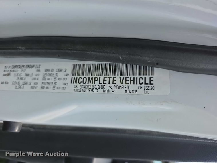 image for item FH6061 2012 Dodge Ram 5500 truck cab and chassis